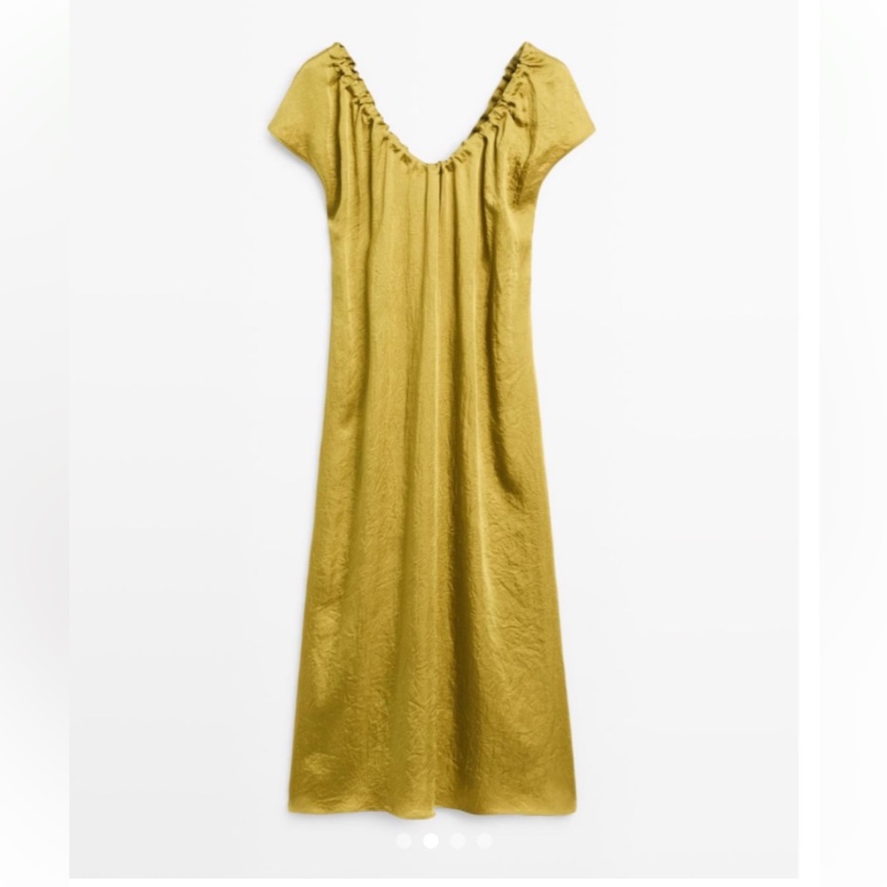 Massimo Dutti satin Midi Dress - Picture 2 of 3